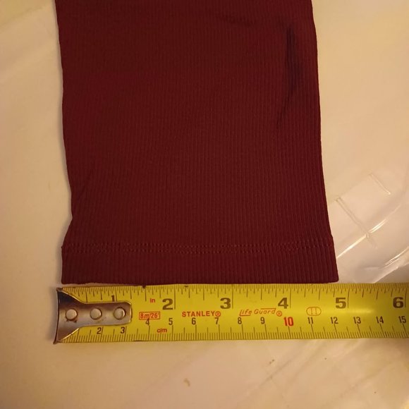 Reoria Bodysuit NEW Large Red -Long Ruffle Sleeve -V-Neck **SEE MEASUREMENTS** - Picture 10 of 15